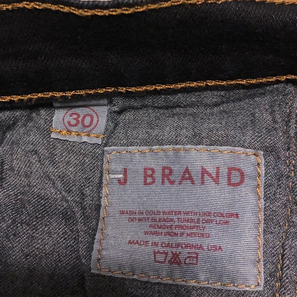 NWOT J BRAND BLACK STRETCH DENIM JEANS SIZE 30 - Picture 5 of 6